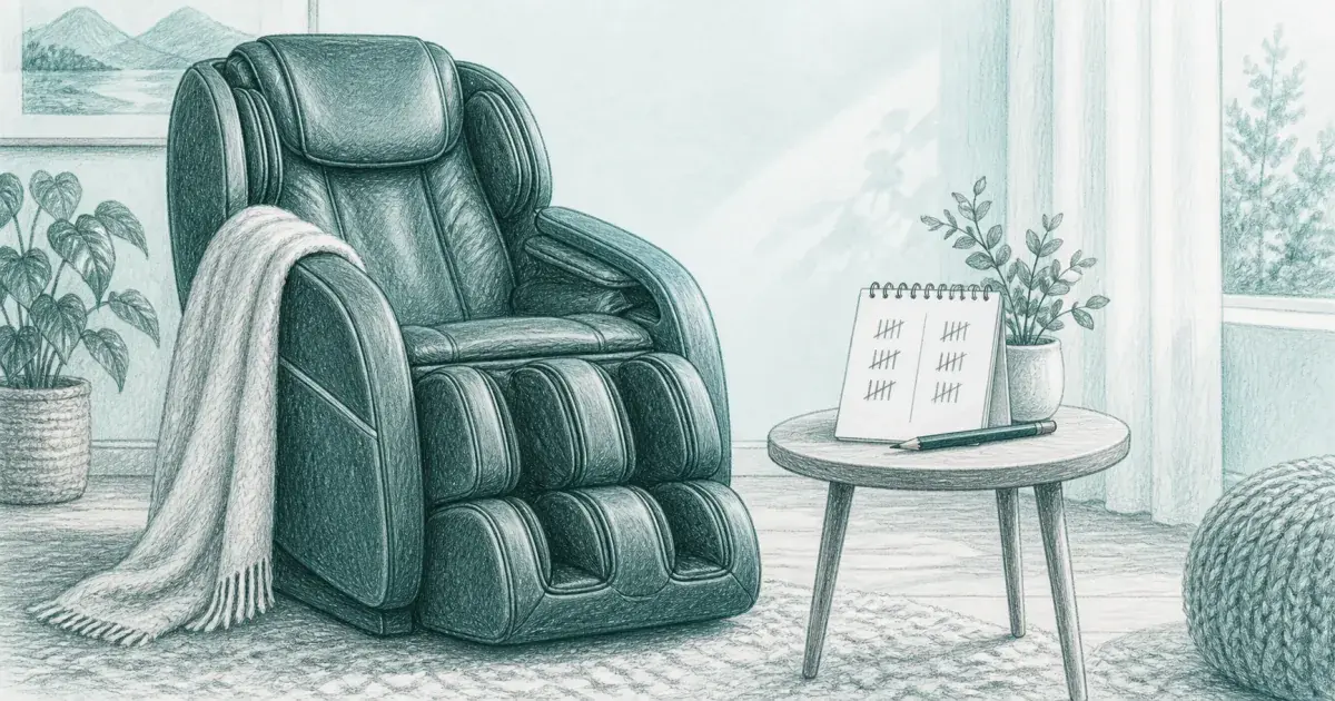 Recovery cost calculator comparing home massage chair use with spa visit costs
